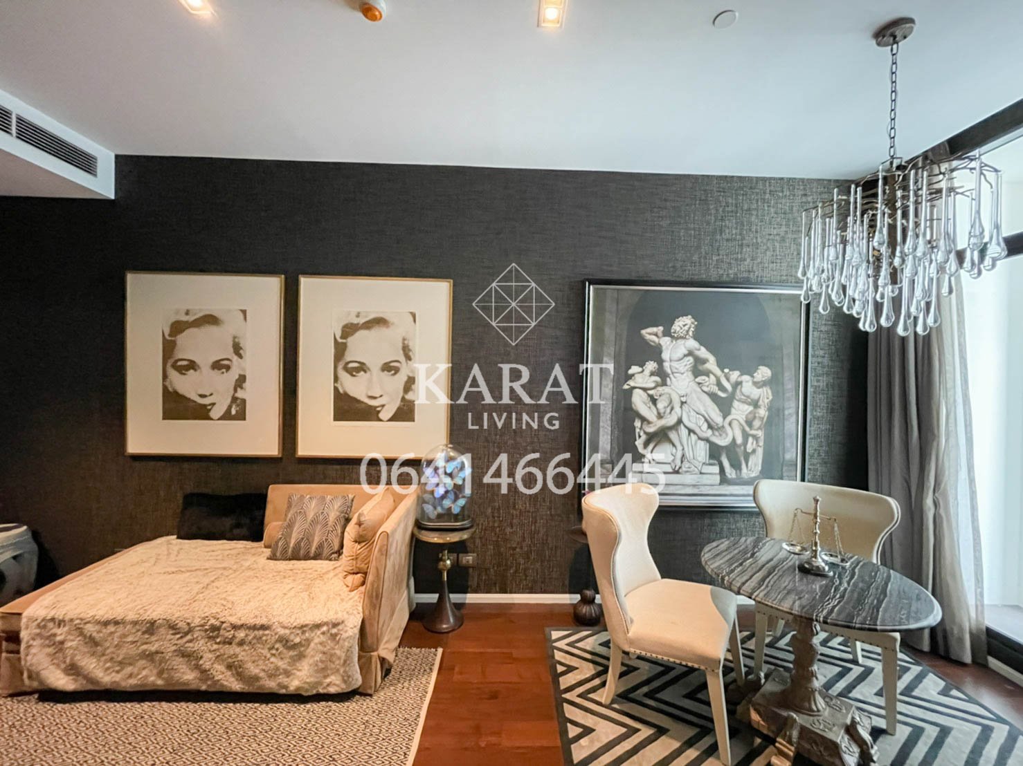 THE DIPLOMAT 39 for rent best of project beautiful decor 50,000 THB 54 sqm FL.23 fully furnished K.Bee 064146-6445 (R5652)