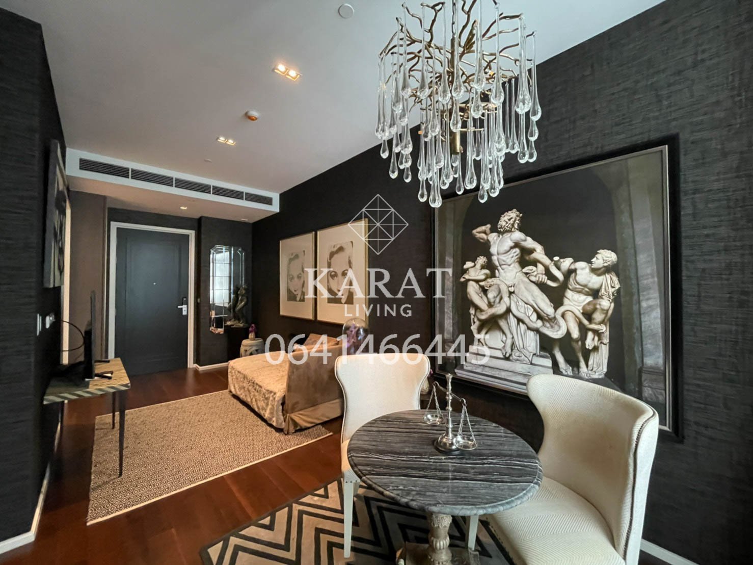 THE DIPLOMAT 39 for rent best of project beautiful decor 50,000 THB 54 sqm FL.23 fully furnished K.Bee 064146-6445 (R5652)