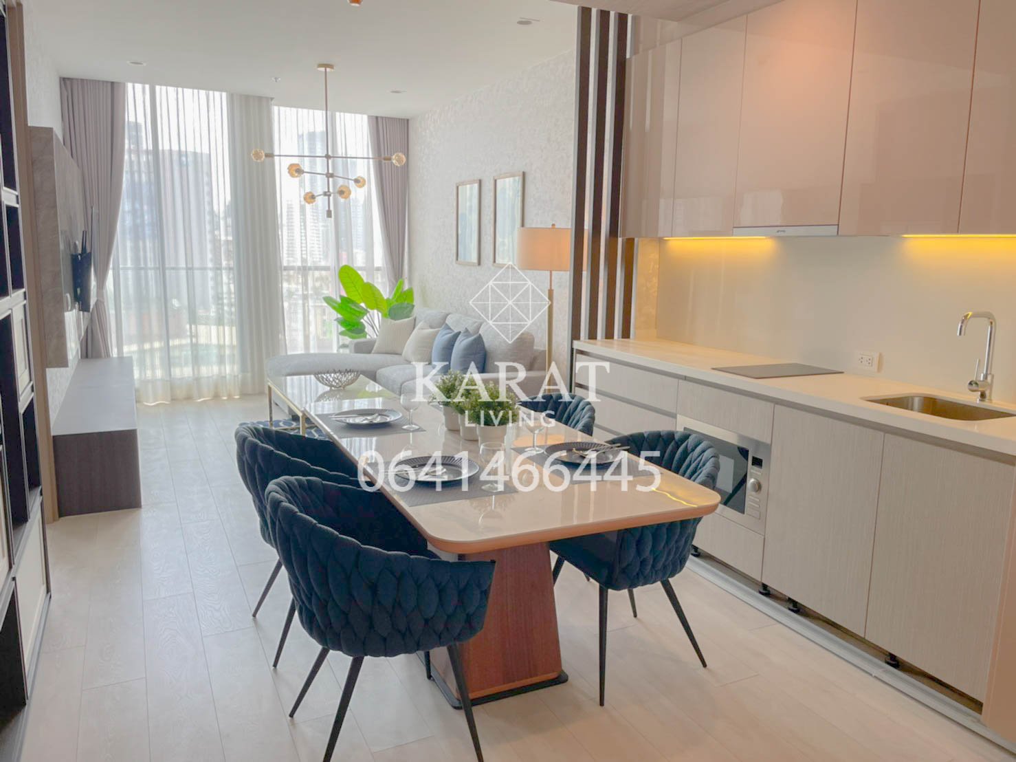 Noble ploenchit for rent 2 Beds 1 bath 70 sq.m Beautiful decor the best of project 60,000 THB fully furnished Fl. 10 Building B K.Bee 064146-6445 (R5653)
